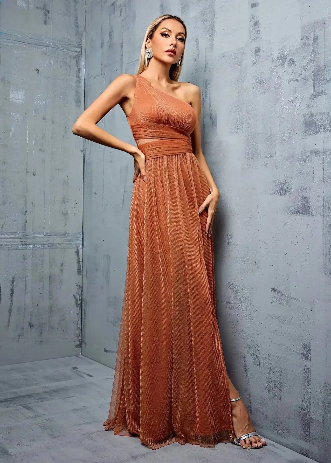 Robe ceremonie terracota