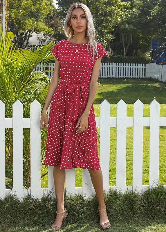 Midi robe a pois