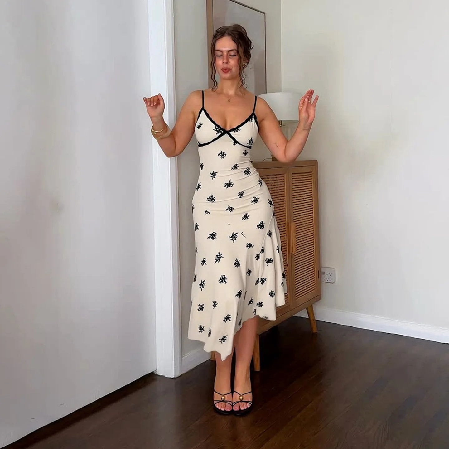 Robe blanche fleurie