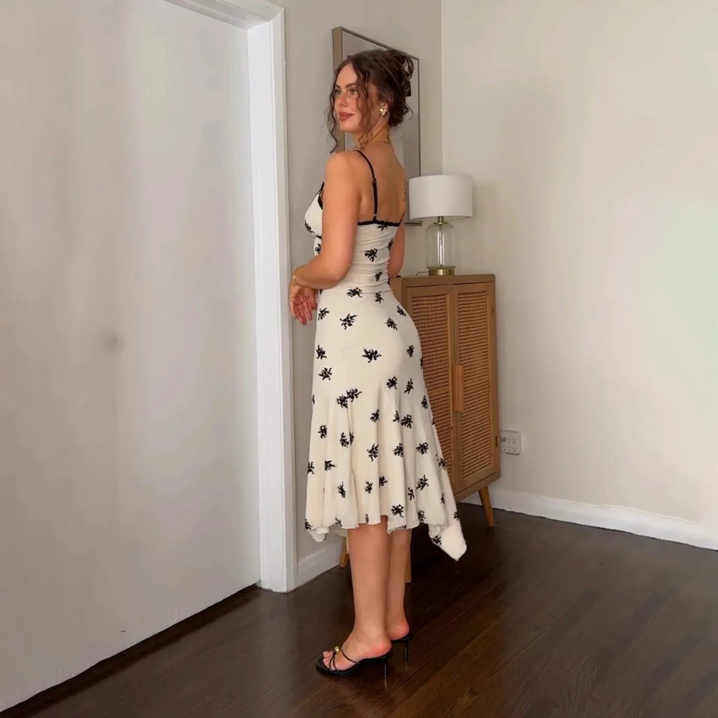 Robe blanche fleurie