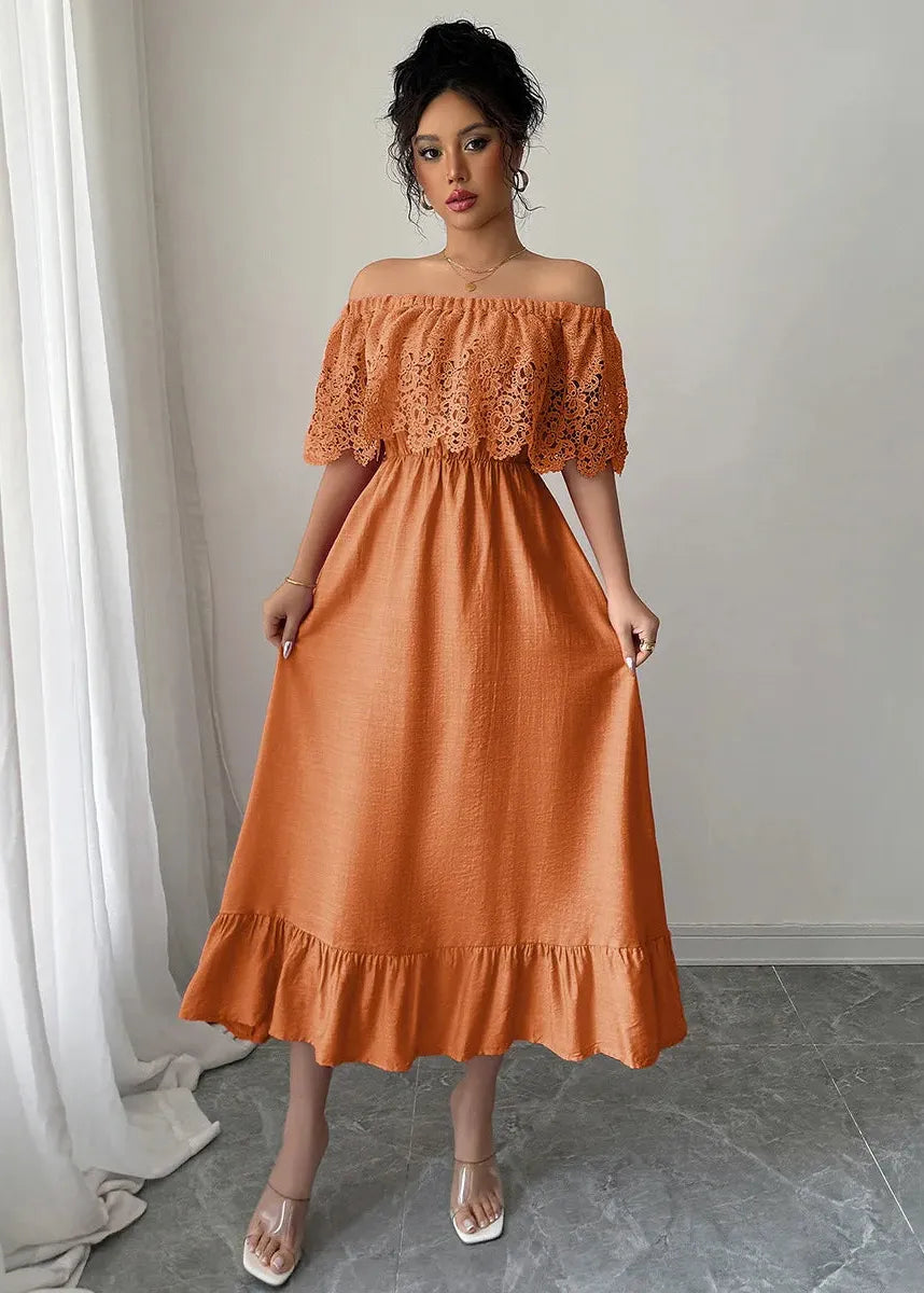 Robe boheme orange