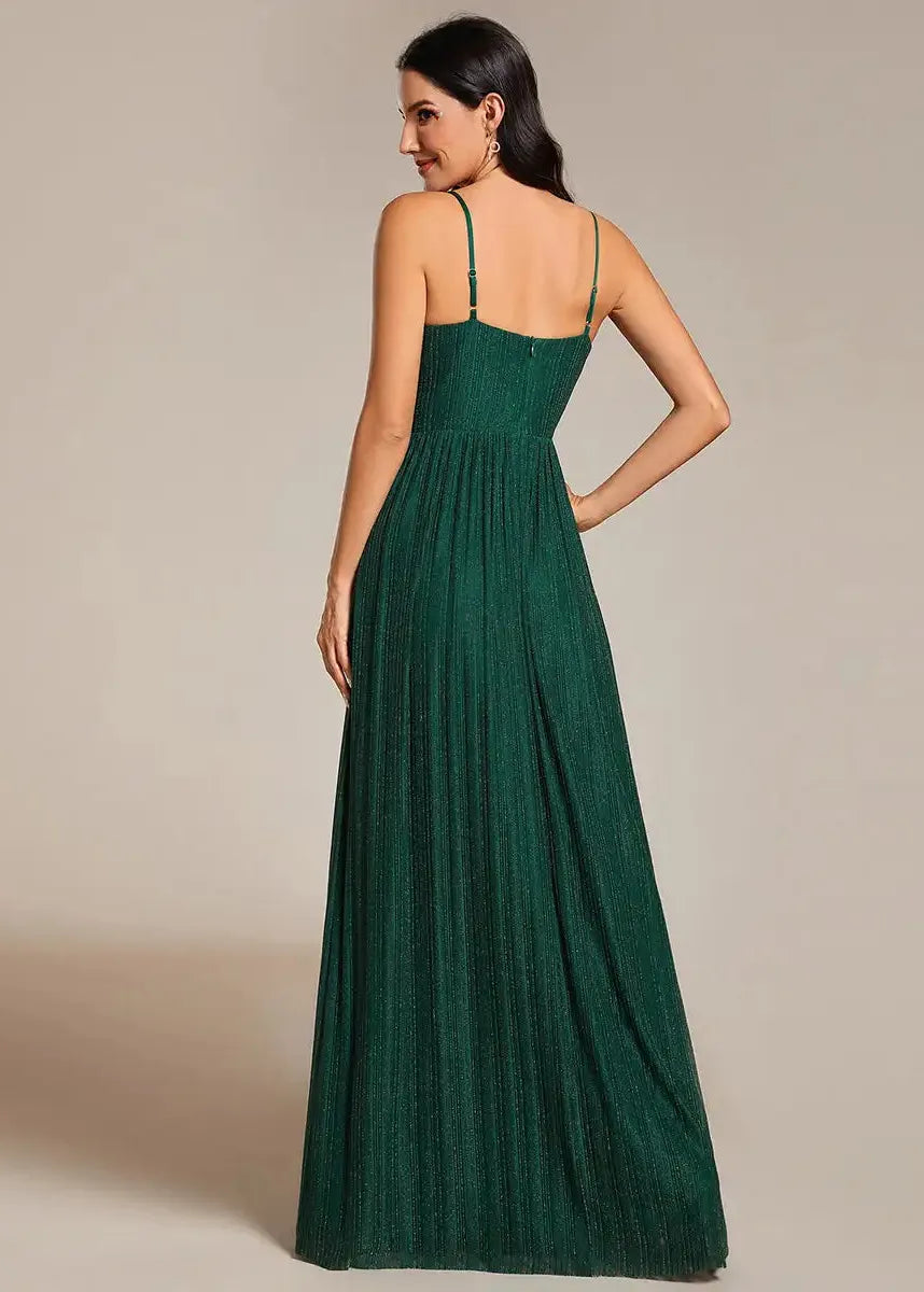 Robe demoiselle d'honneur vert foncé
