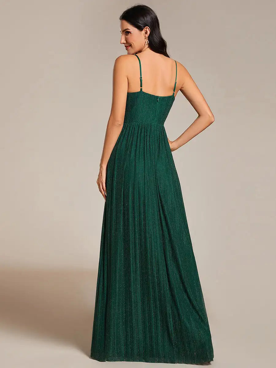Robe demoiselle d'honneur vert foncé