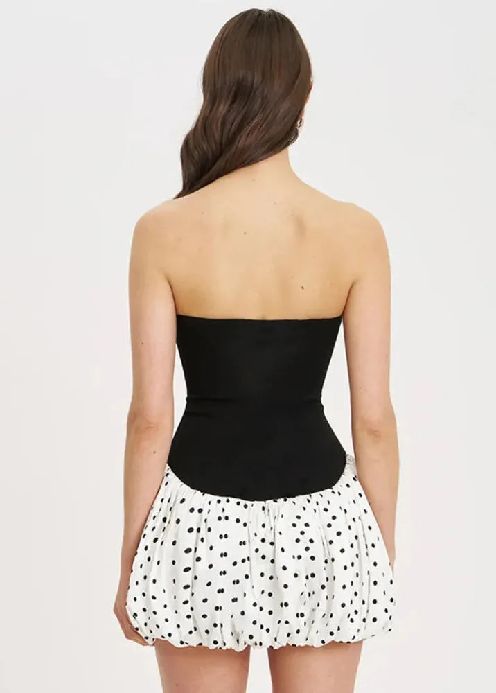 Robe bustier boule à pois