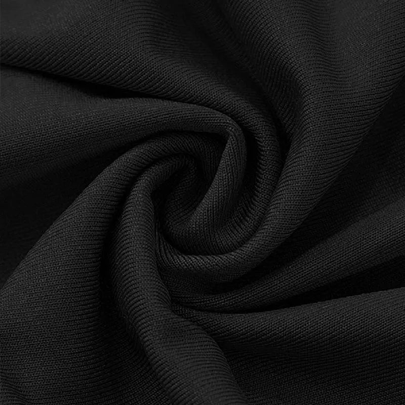 Robe longue noire manche bouffante