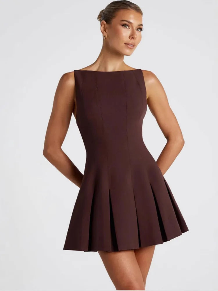 Robe marron chic