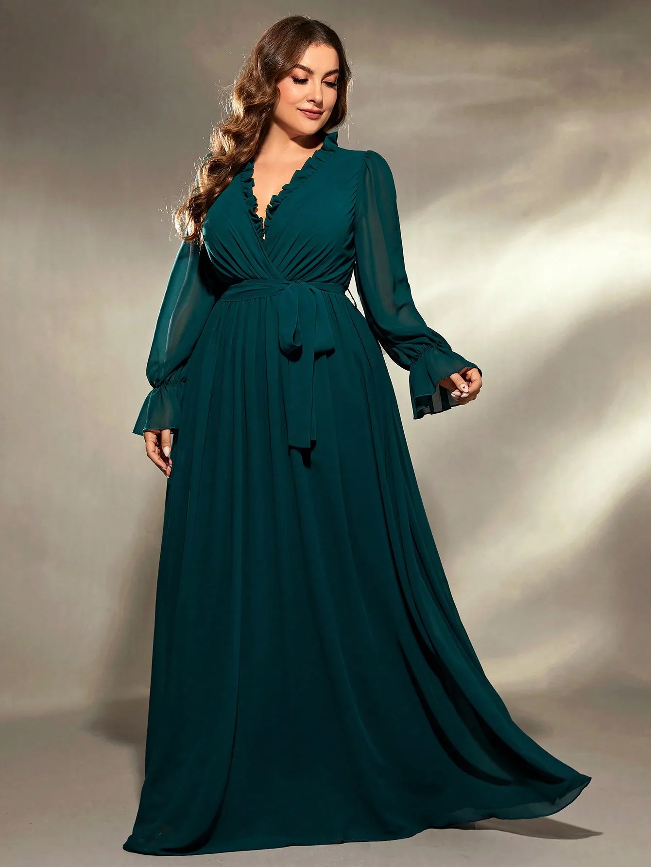 Robe vert emeraude grande taille