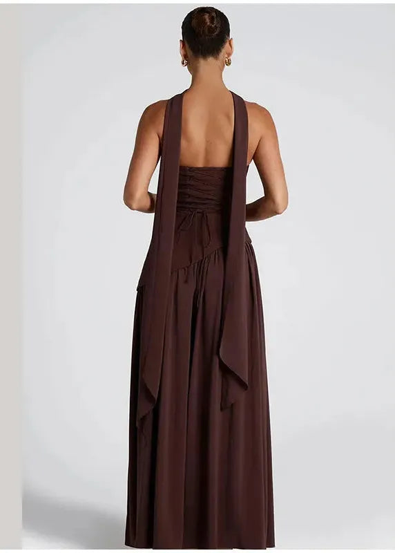 Robe bustier fendue