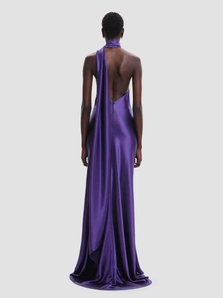 Robe violette de soirée