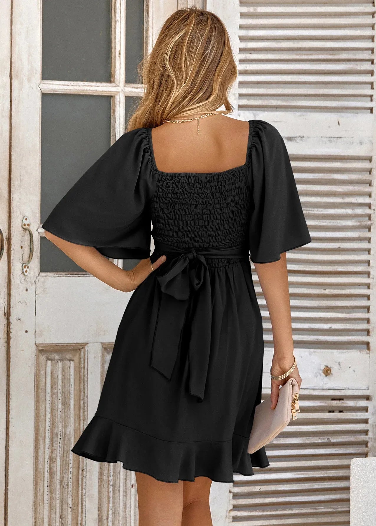 Robe portefeuille noire