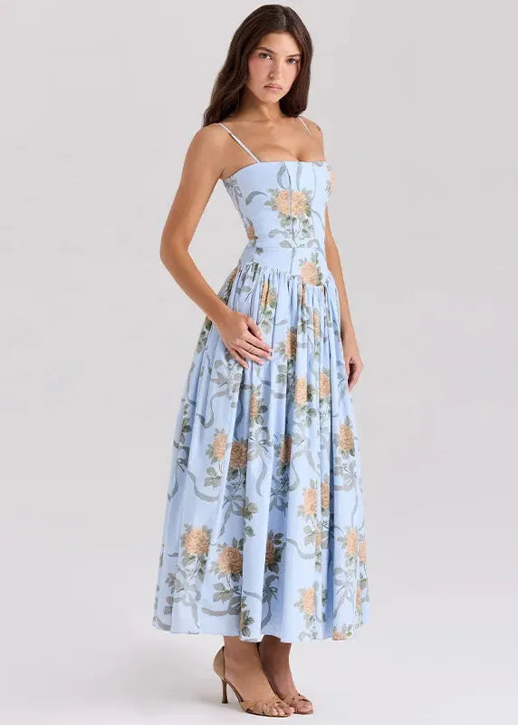 Robe fleurie mi longue