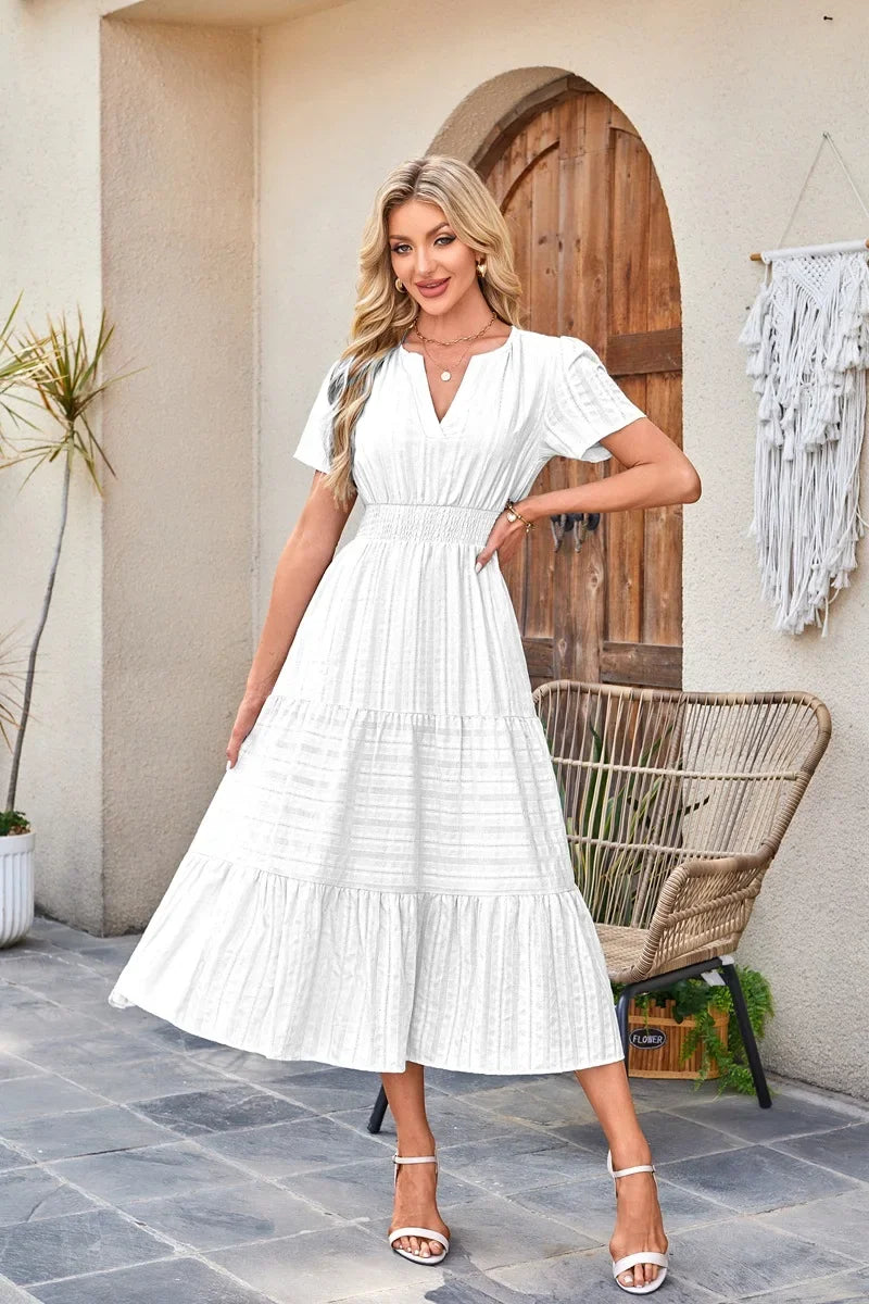 Robe blanche a poche