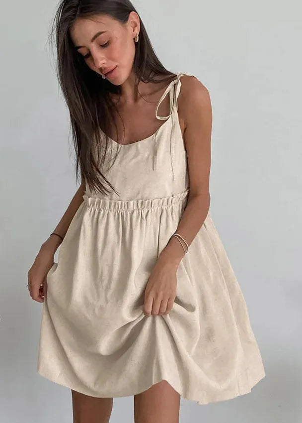 Robe lin beige