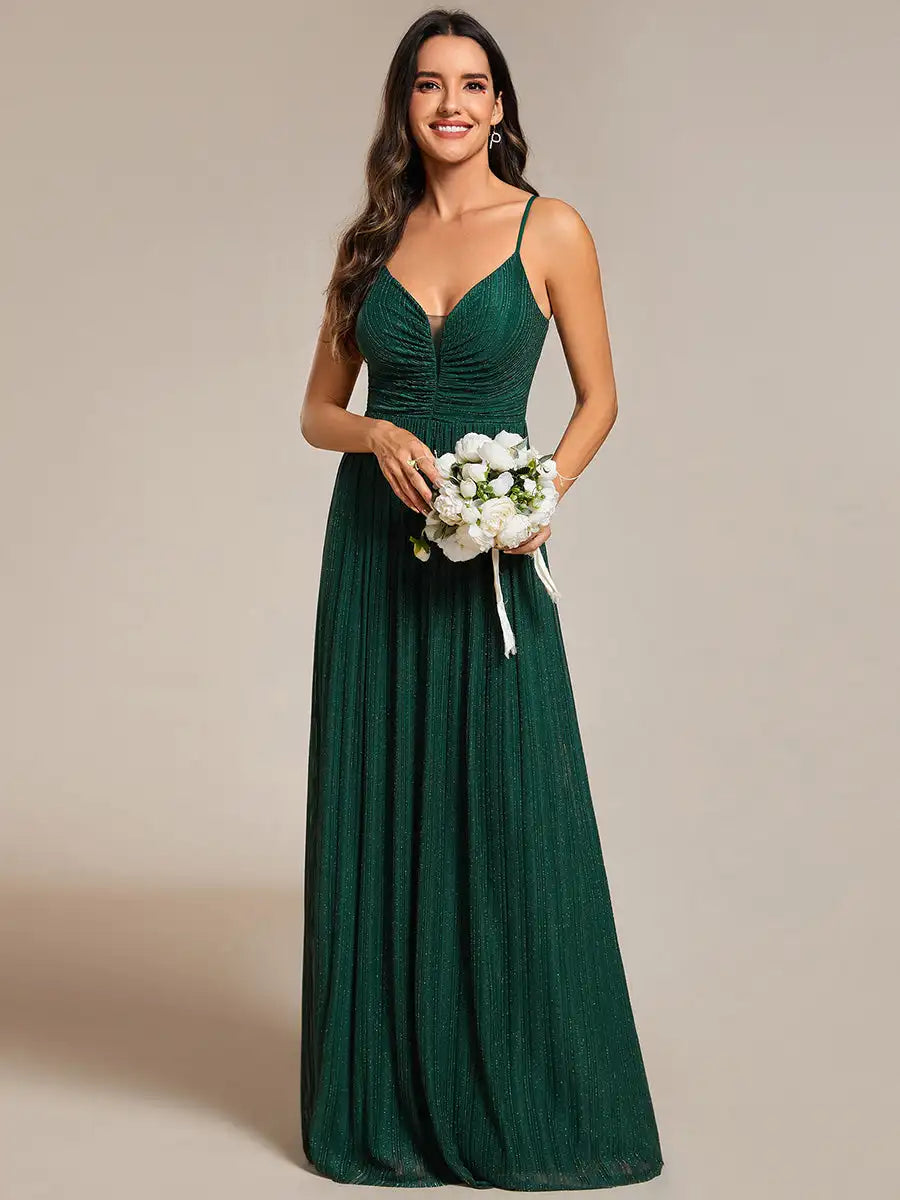 Robe demoiselle d'honneur vert foncé