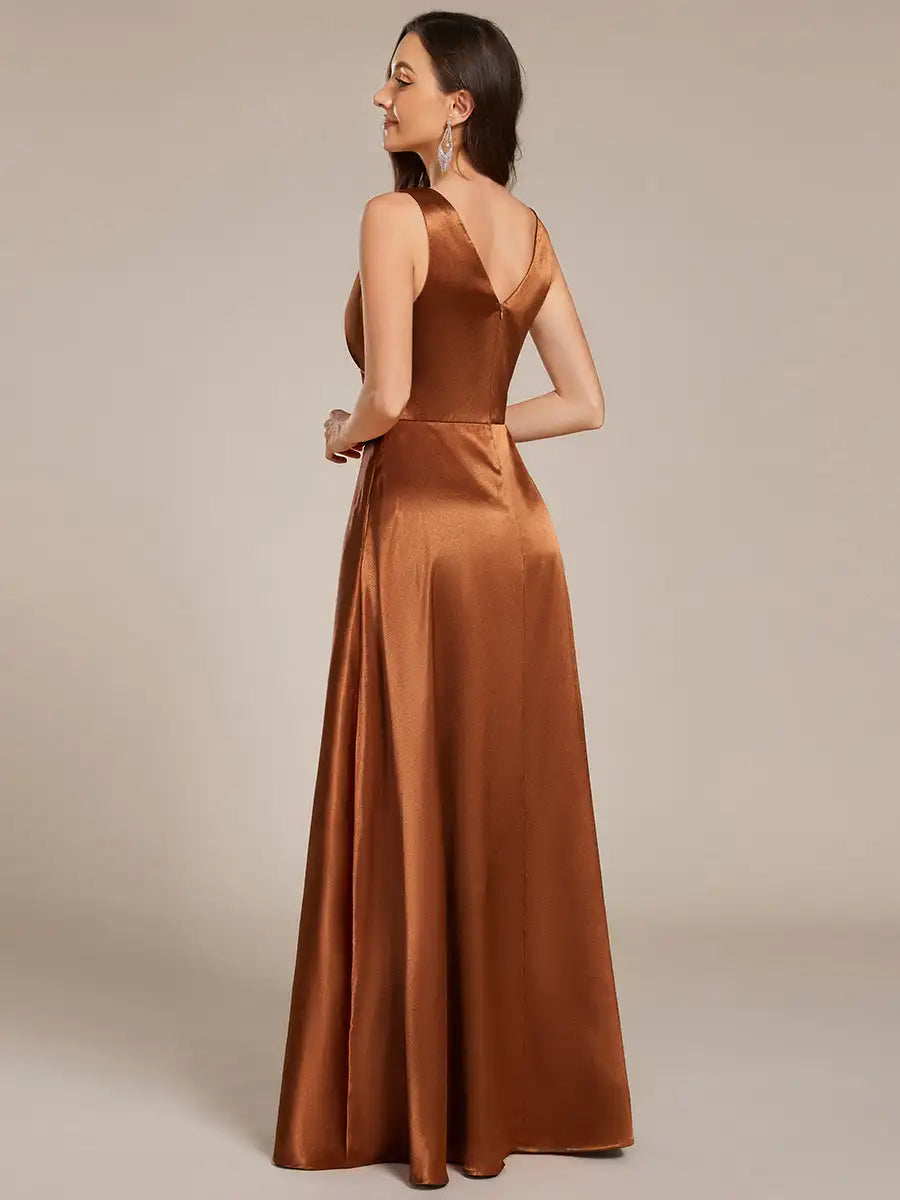 Robe demoiselle d'honneur marron