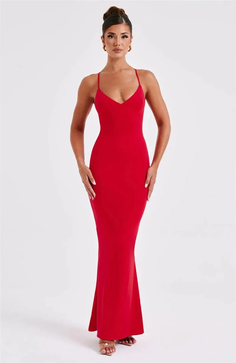 Robe moulante dos nu