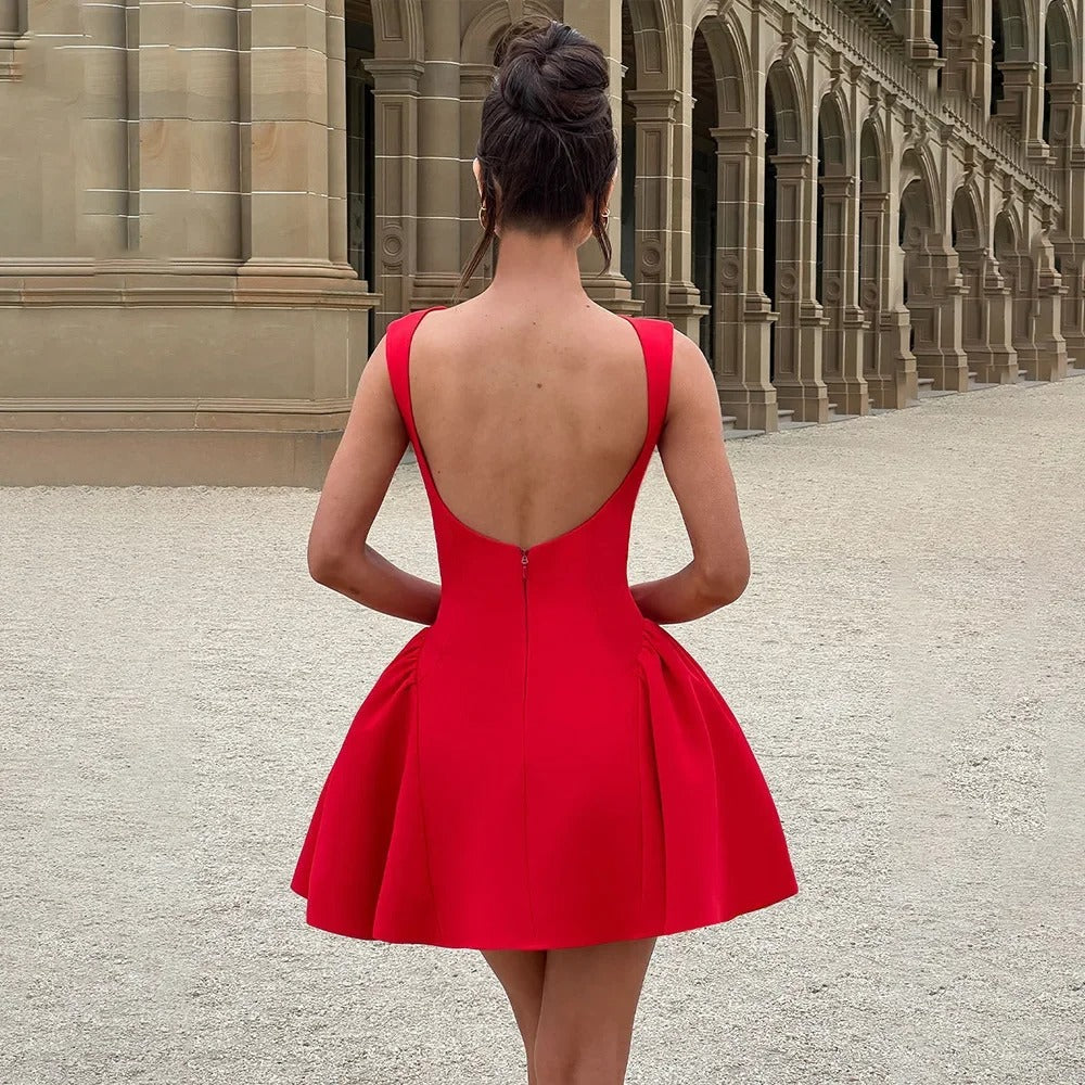 Robe patineuse rouge