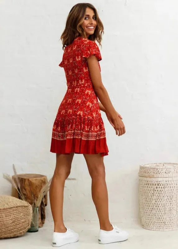 Robe boheme courte
