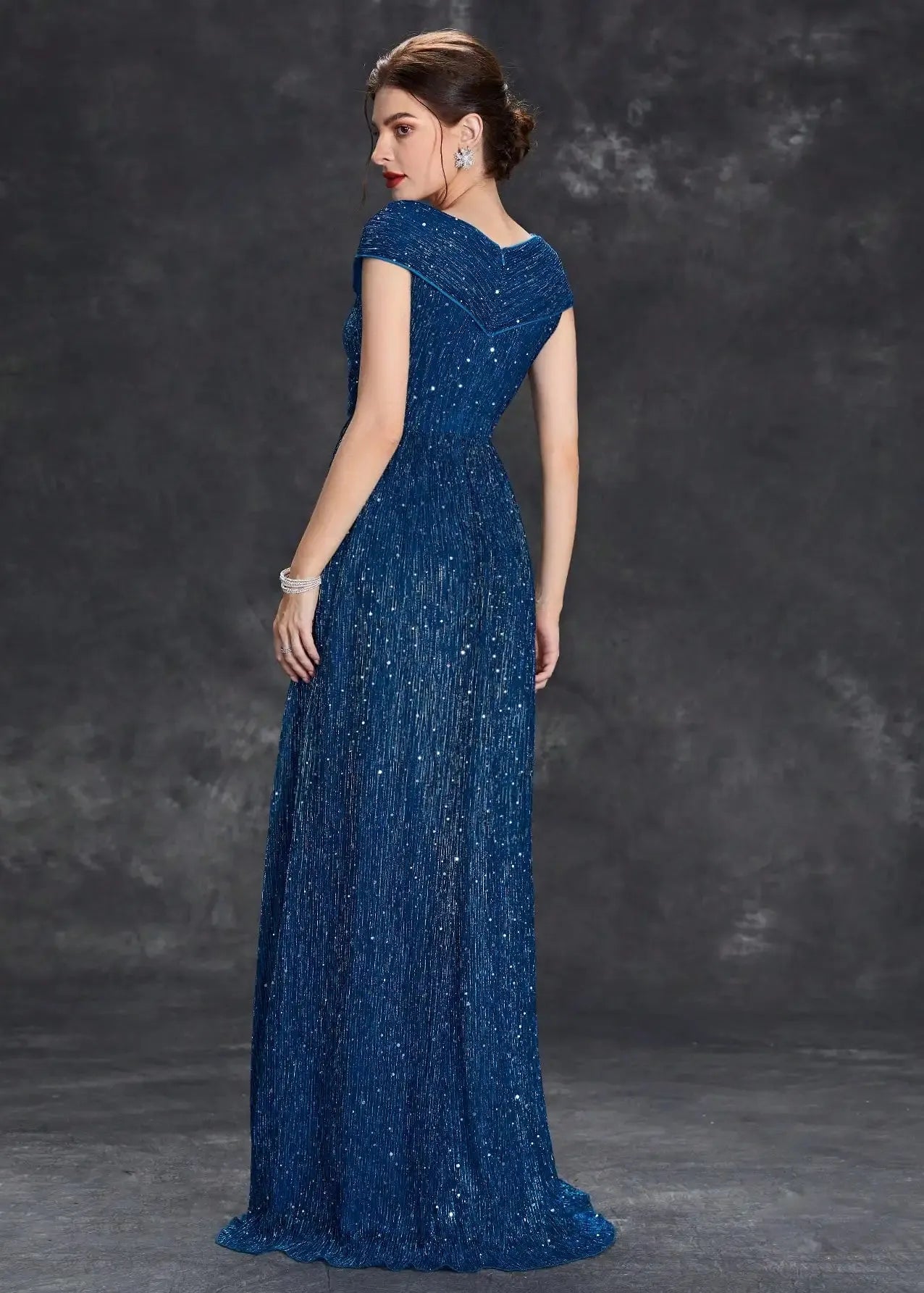 Robe de bal brillante bleue