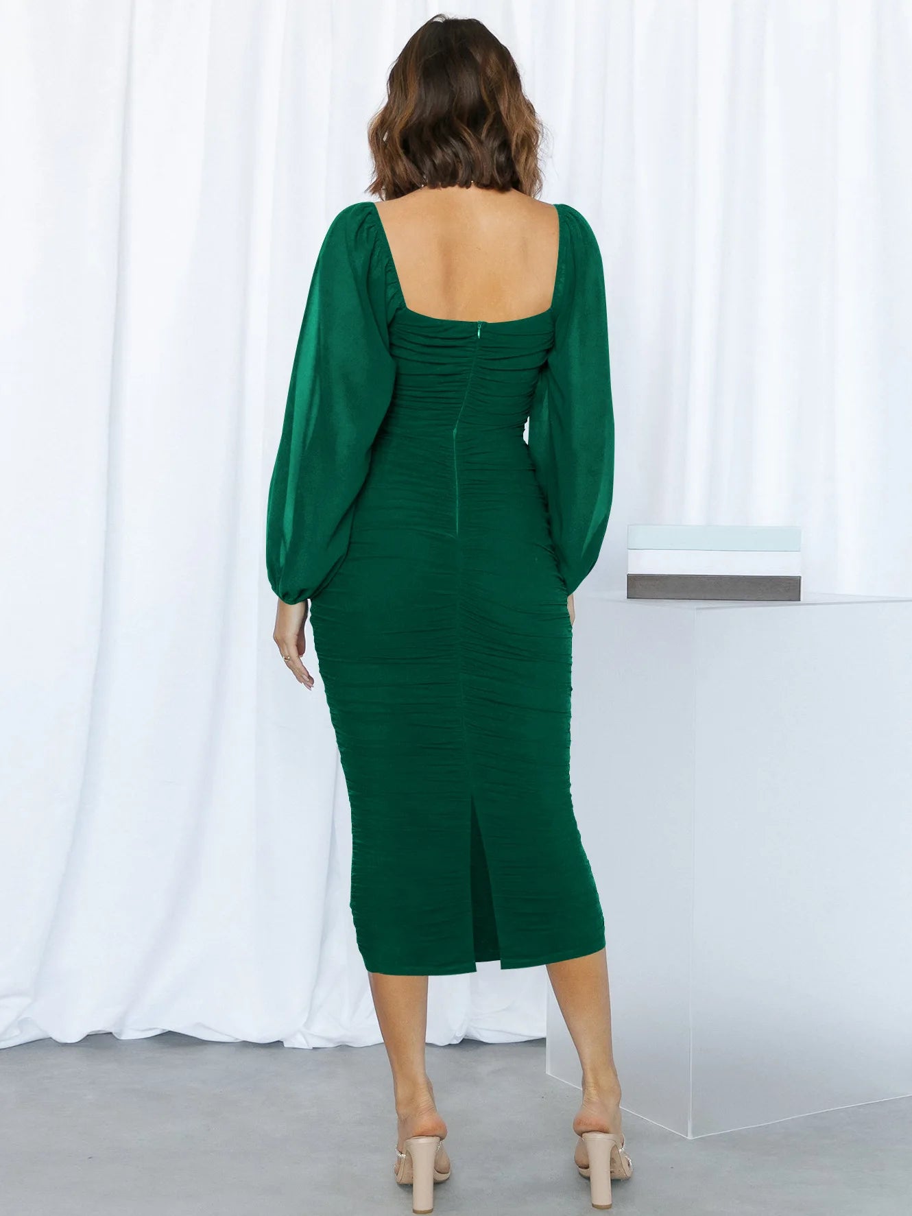 Robe crayon verte