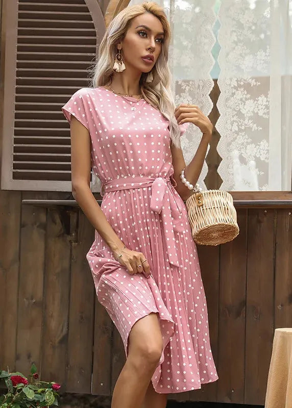Midi robe a pois
