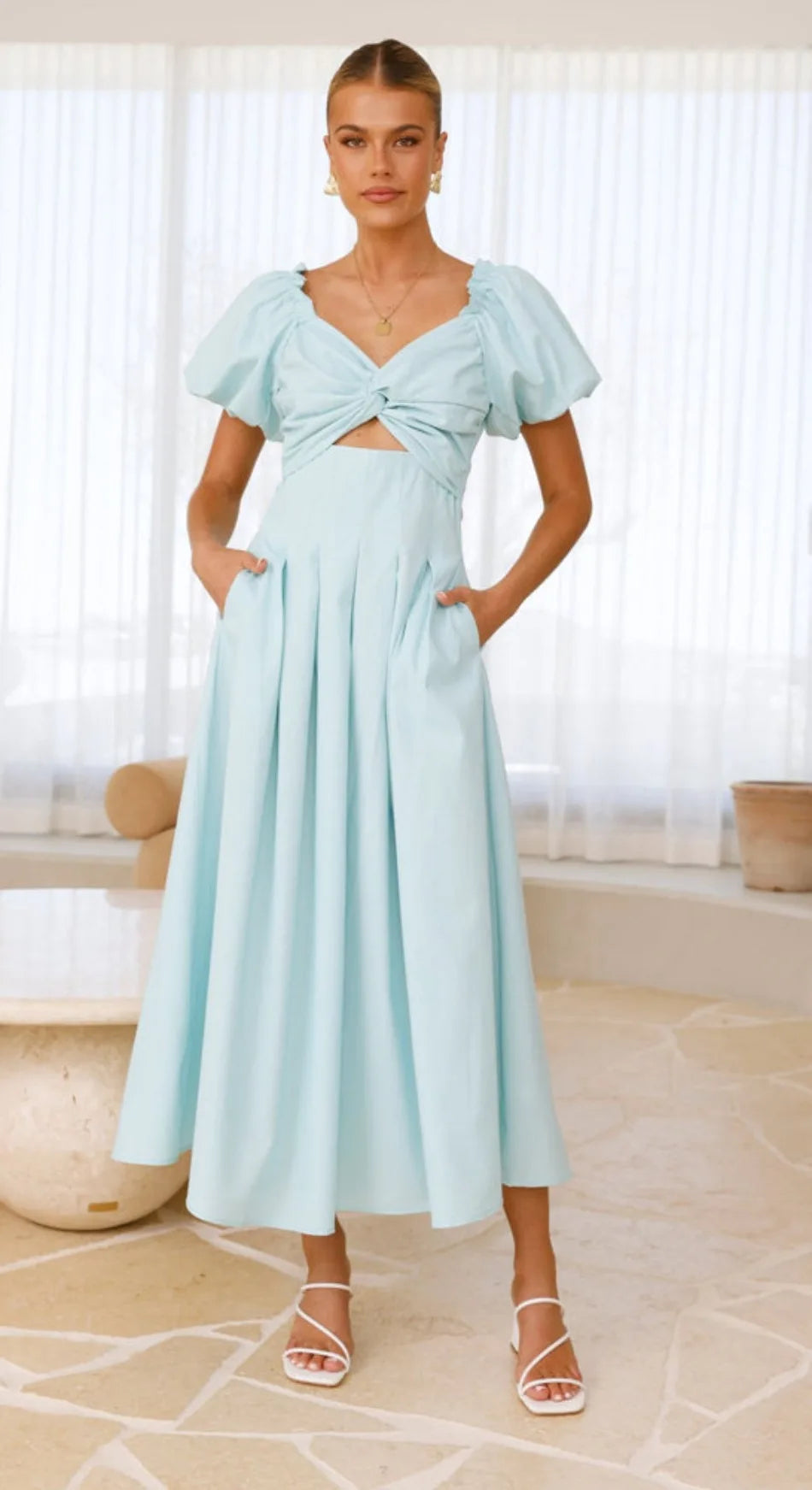 Robe demoiselle d'honneur à poches