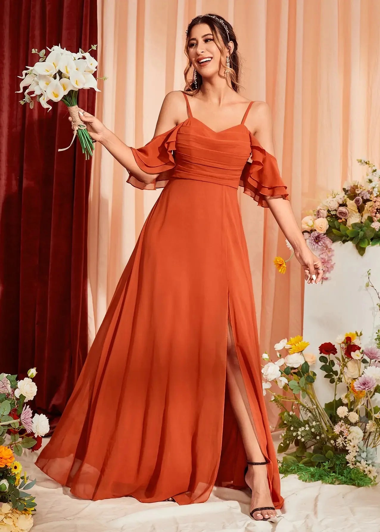 Robe terracotta demoiselle d'honneur
