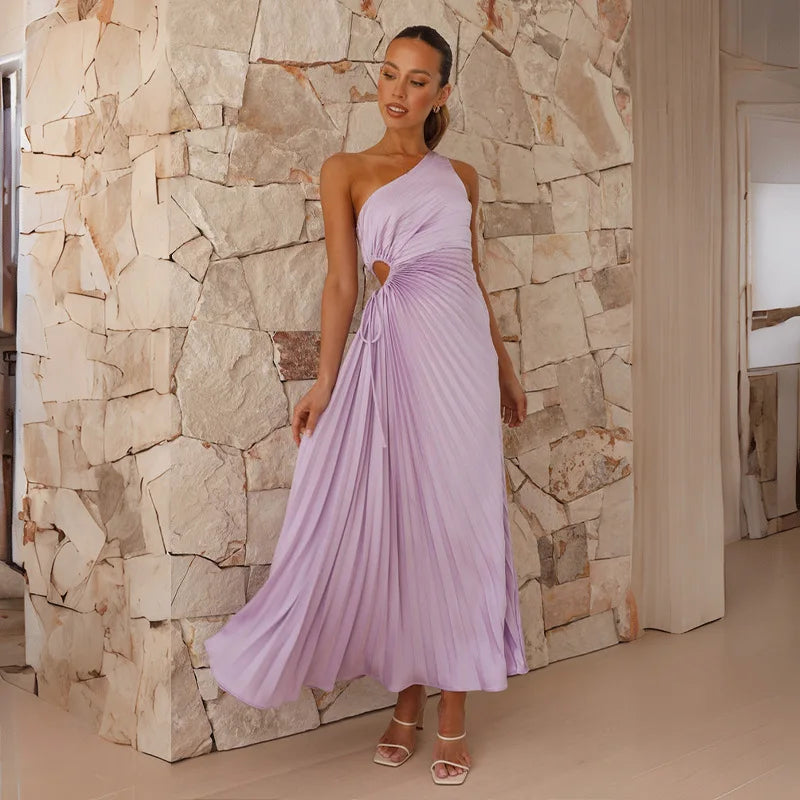 Robe longue lavande