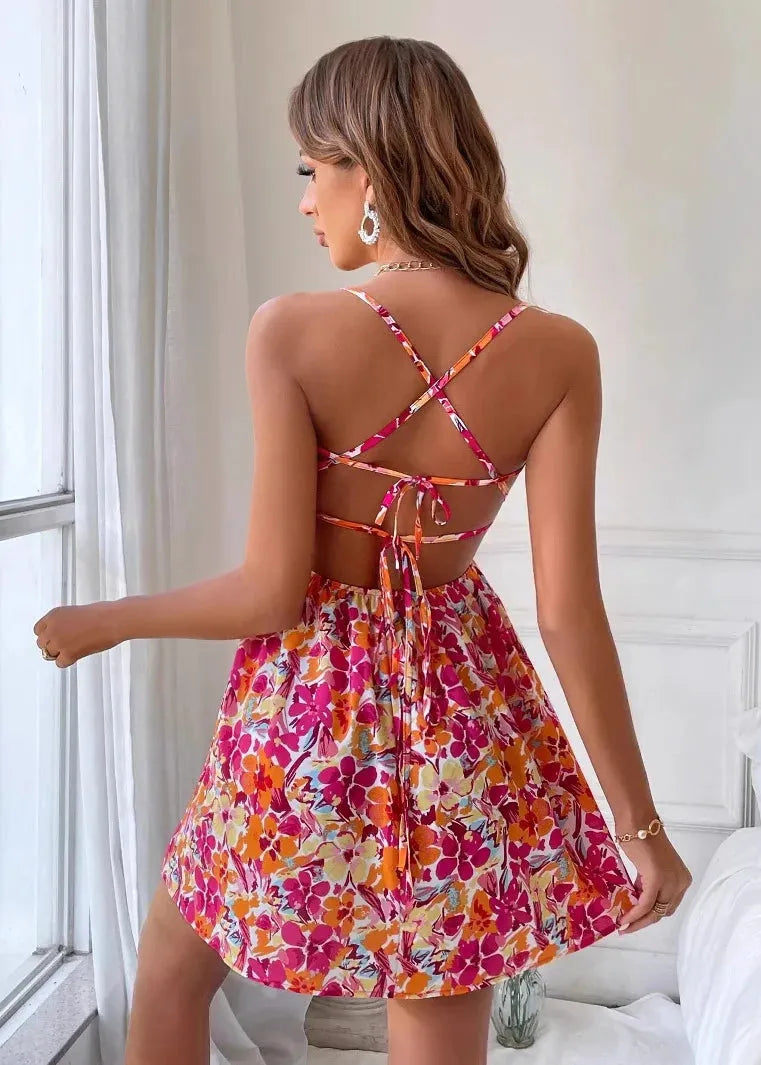 Robe patineuse à fleur