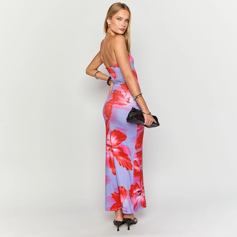 Robe tube grosses fleurs
