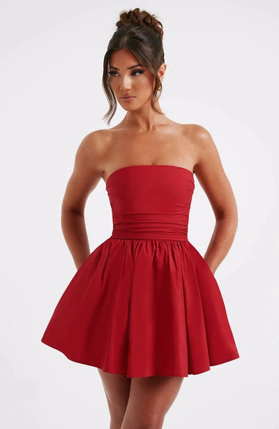 robe patineuse rouge