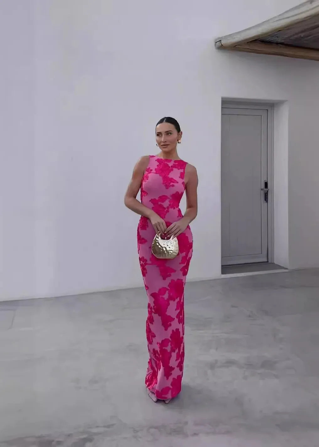 robe rose de cocktail